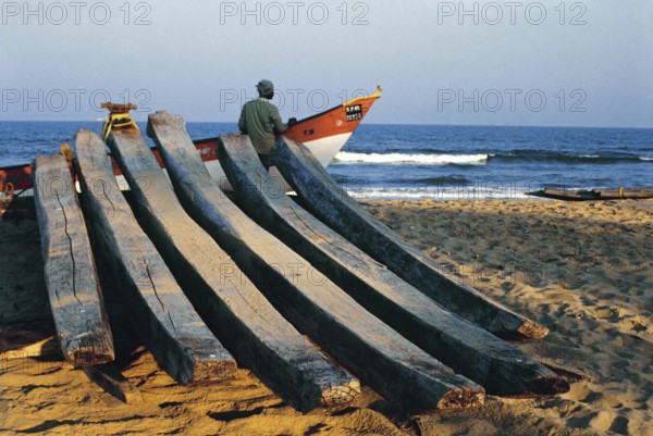 Mahabalipuram Beach, Tamil Nadu, India, Asia
