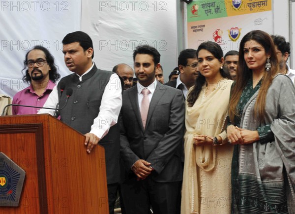 Maharashtra Chief Minister Devendra Fadnavis Adar Poonawalla Fashion designer BJP leader Shaina NC