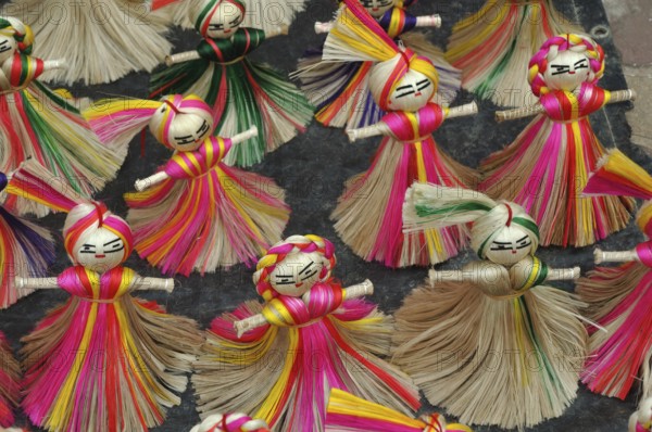 Jute craft doll, kolkata, west bengal, india, asia