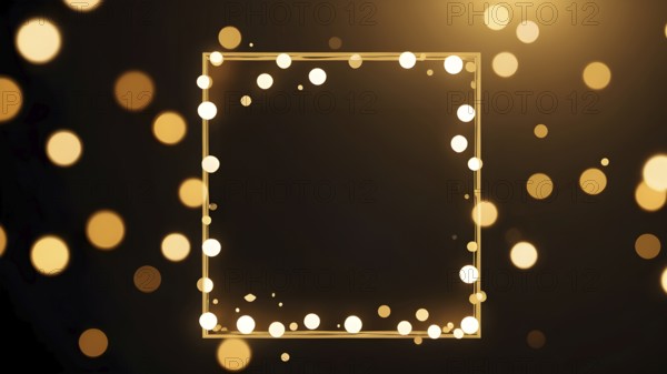 Bokeh And Bright Golden Lights. Blurred bokeh background background. AI generated image, ai