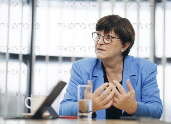 Saskia Esken, Bundesvorsitzende der SPD, aufgenommen im Rahmen eines Interview mit dem RND in