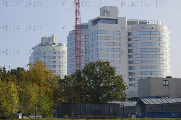 Towers of Münster University Hospital, UKM, Münster, Westphalia, North Rhine-Westphalia, Germany,