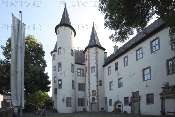 Late Gothic castle built c. 1340 in Lohr am Main, Lower Franconia, Franconia, Spessart, Bavaria,