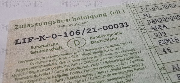 Car, passenger car, documents, registration, vehicle registration certificate, registration