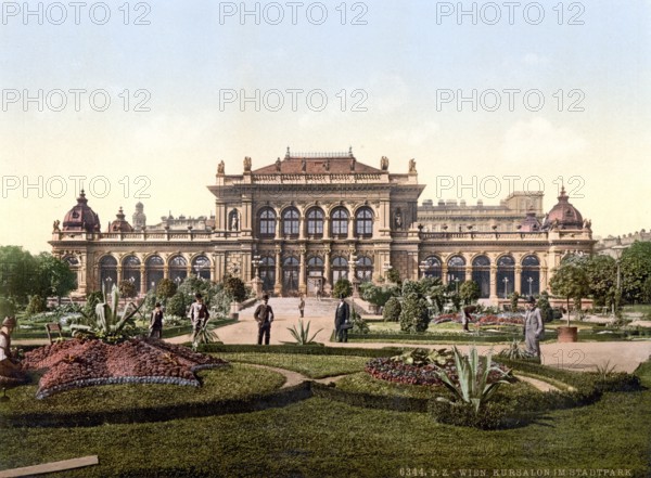 Der Volksgarten und das Kasino, Vienna, Austria, c. 1890, Historic, digitally restored reproduction