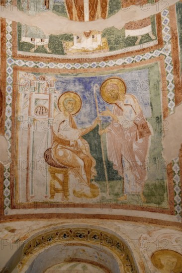 Frescoes from the 12th century in the crypt of the Basilica of Santa Maria Assunta, Unesco World
