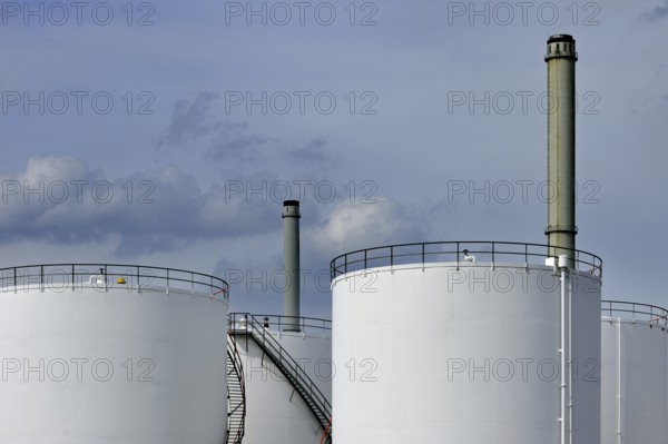 Storage tanks of oil refinery from the petrochemical industry