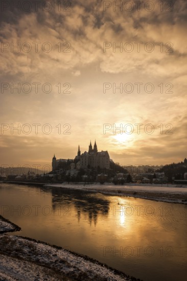 Winter atmosphere in Meissen with Albrechtsburg Castle