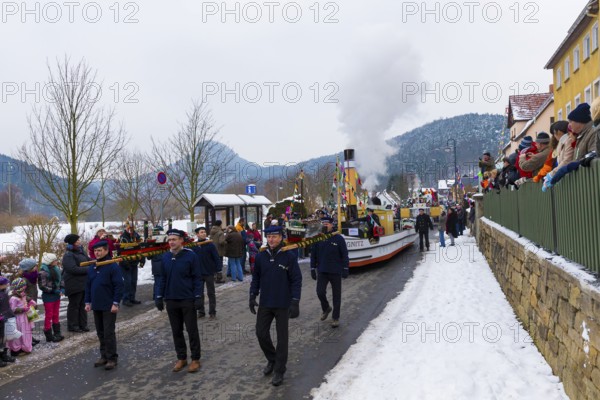 111th boatmen's carnival in Prossen