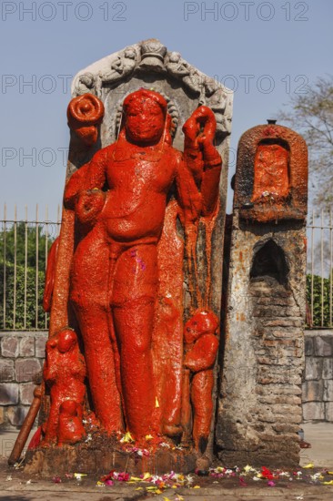 Statue of Hanuman Hindu deity, Matangeswar Temple, Khajuraho