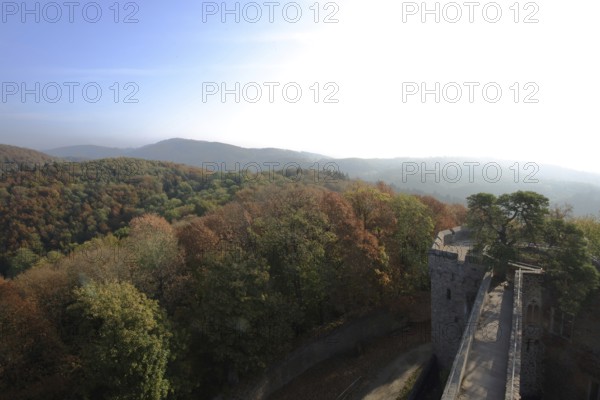 Auerbach Castle Ruin near Bensheim, Bergstrasse, Hesse, Germany, Europe
