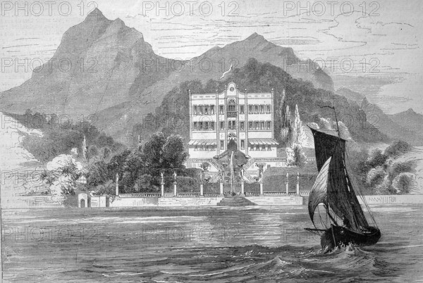 Villa Carlotta, an 18th century summer residence in Tremezzo on Lake Como, 1869, Lombardy, Italy,