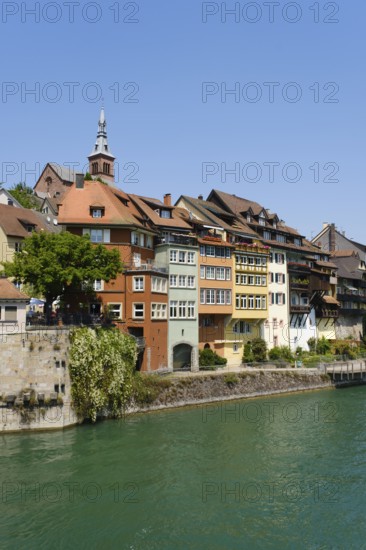 View of Laufenburg with Rhine, Black Forest, Baden-Württemberg, Germany, Europe