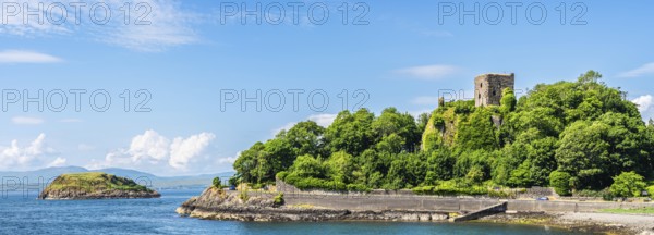 Panorama of Dunollie Castle and Museum, Oban, Argyll and Bute, Scotland, UK