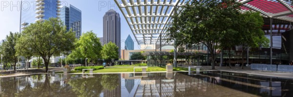 Dallas Performing Arts Center Theatre Building Panorama in Texas Dallas, USA, North America