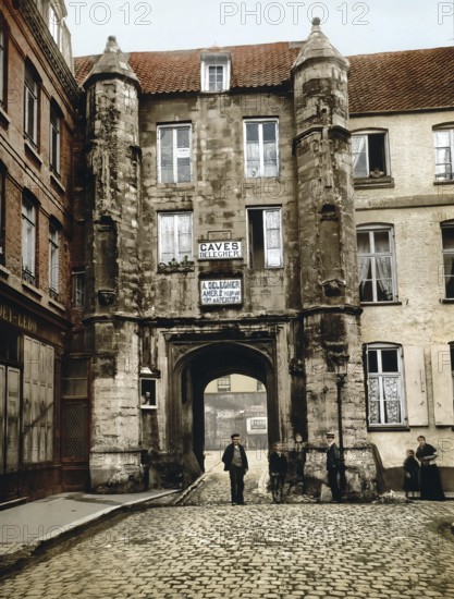 Hotel des Guises, Calais, France, c. 1890, Historic, digitally enhanced reproduction of a