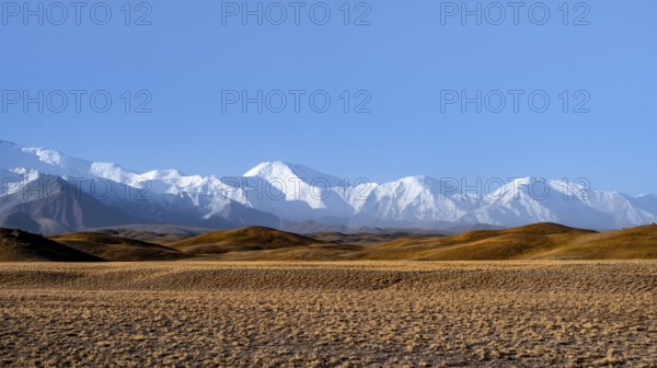 Snow-capped mountains, Pamir Mountains, high mountains, Transalai Range, Alay District, Kyrgyzstan,