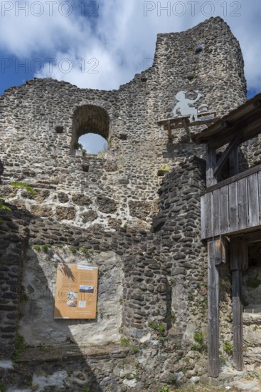 Castle ruin Alt-Trauchburg, 13th century the ruin is one of the best preserved in the Allgäu,