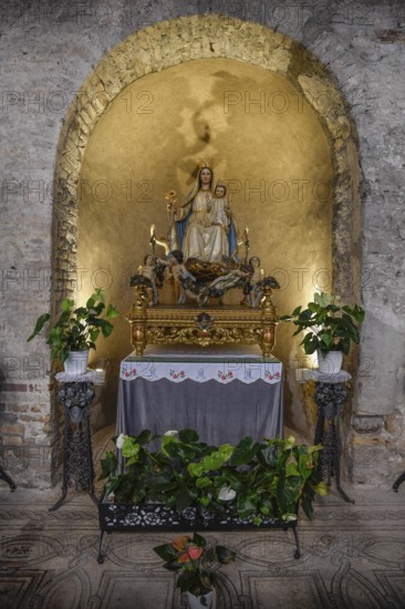 Small altar in the early medieval church of Sant'Eufemia from the second half of the 4th century,