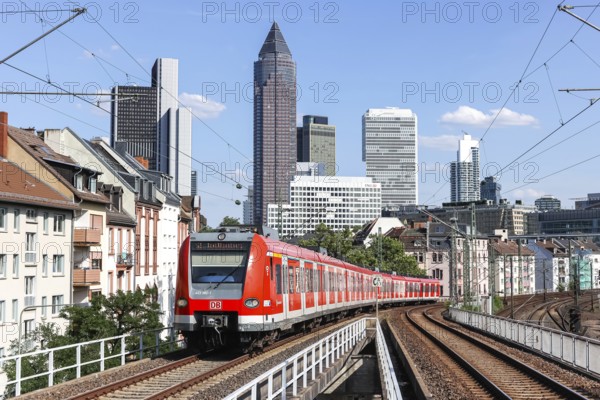 DB Deutsche Bahn S-Bahn at Frankfurt West station Local public transport in Frankfurt, Germany,