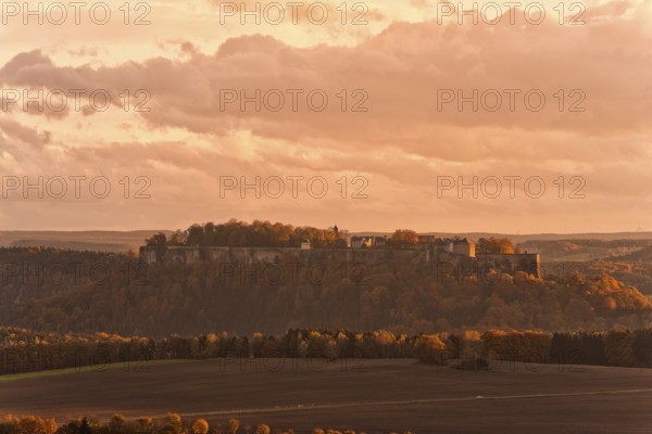 View of Königstein Fortress in Saxon Switzerland