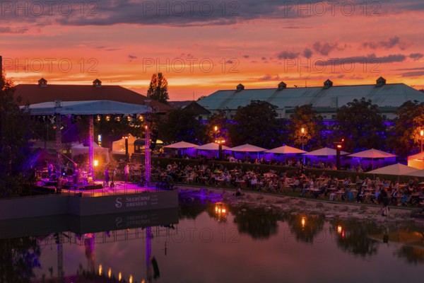 The Seebühne Dresden a new place for art, culture and enjoyment. On the Seebühne in the