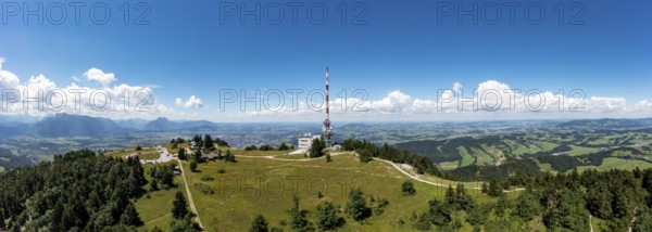 Drone image, Gaisberg transmitter on the Gaisberspitze, Gaisberg, Salzburg, Austria, Europe