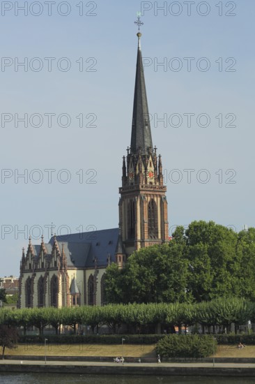 Neo-Gothic Church of the Three Kings, Church, Sachsenhausen, Main, Frankfurt, Hesse, Germany,
