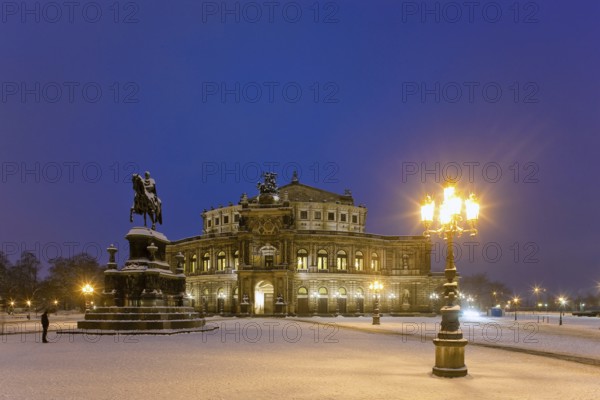 Theatre square in winter