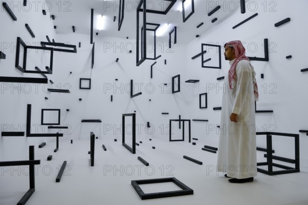 Contemporary Art Exhibition, Artwork by Esther Stocker, King Abdulaziz Center for World Culture,
