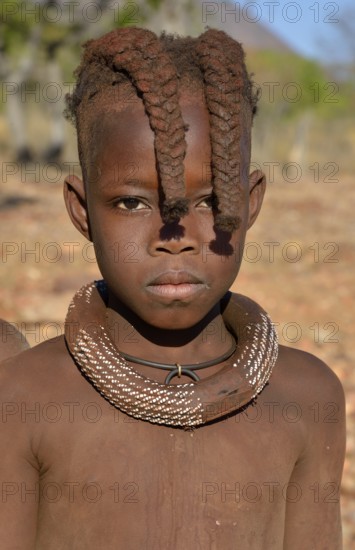 Himba girl, portrait, Okongwati, Kaokoland, Kunene, Namibia, Africa