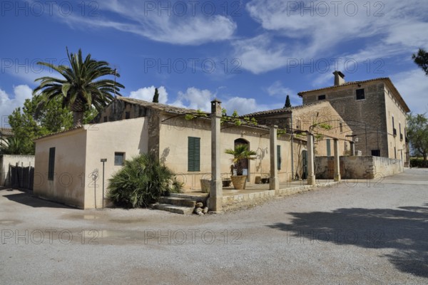Main building of the wine-growing estate Ribas, Bodegas Ribas, Consell, Majorca, Balearic Islands,