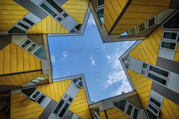 ROTTERDAM, NETHERLANDS, MAY 11, 2017: Cube houses, innovative cube-shaped houses designed by