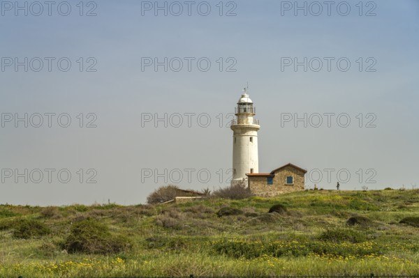 Lighthouse in Paphos Archaeological Park, Cyprus, Europe