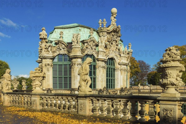 The world-famous Dresden Zwinger in autumn