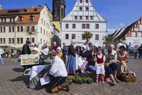 DEU Sachsen Pirna This year's Living Canaletto Picture was re-enacted on Friday, 24 April 2015, 3 p