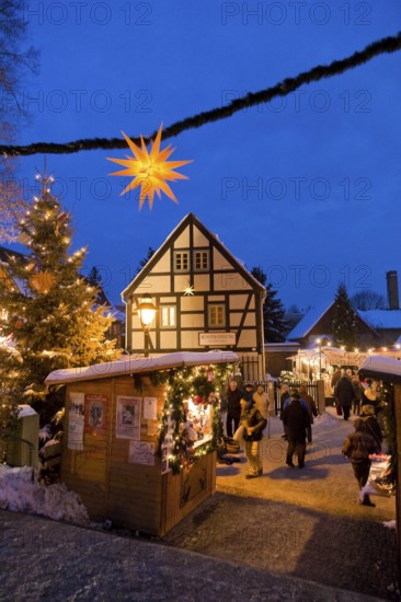 The Christmas market in the old village centre in Dresden Loschwitz, is organised annually by the