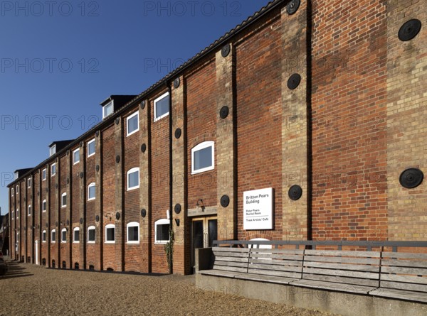 Britten Pears building opened 1979 in converted industrial buildings, Snape Maltings, Suffolk,