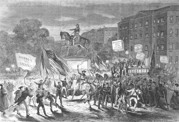 The Election of General Grant as President of the United States, 1869, Historic, digitally restored