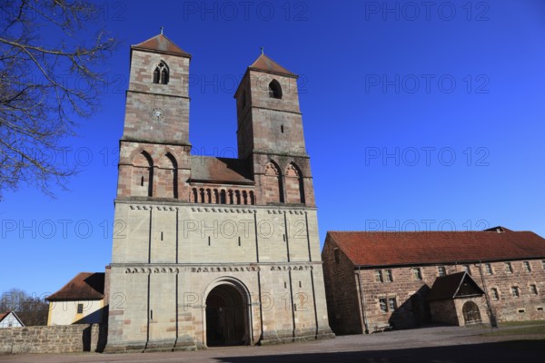 Ruin of the monastery church of St. Mary, Veßra Monastery, Hildburghausen County, Thuringia,