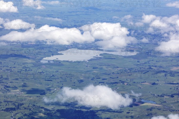 Flug von Christchurch nach Auckland, Neuseeland