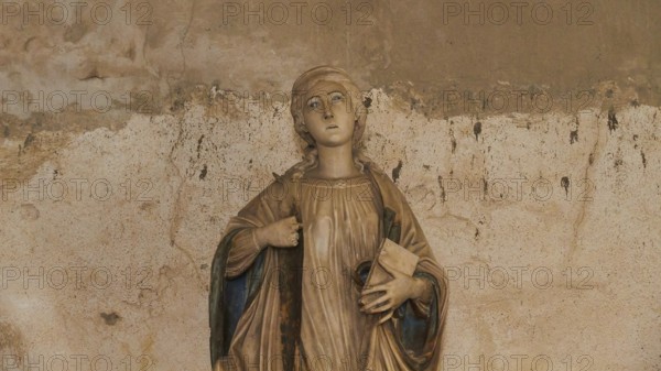 Interior of a church, figure of a saint, close, church, Chiesa di Santa Caterina, Montalbano