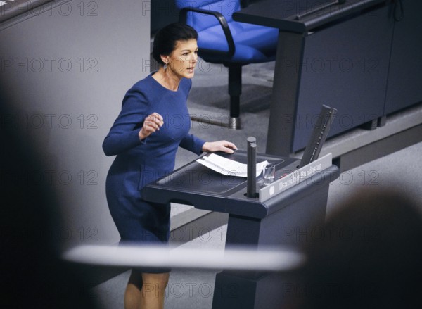 Sahra Wagenknecht, Non-attached Member, recorded during a debate in the German Bundestag on Epl 04,