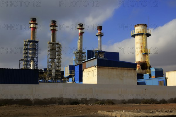 Las Salinas 2 diesel Endesa power station in Puerto del Rosario, Fuerteventura, Canary Islands,