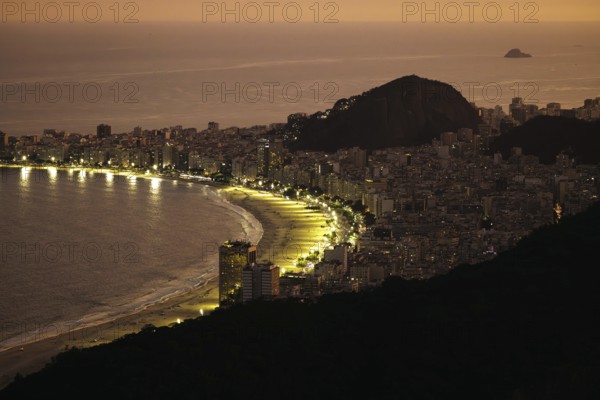 View from Sugarloaf Mountain to Copacabana in Rio de Janeiro. 21.07.2024. Photographed on behalf of