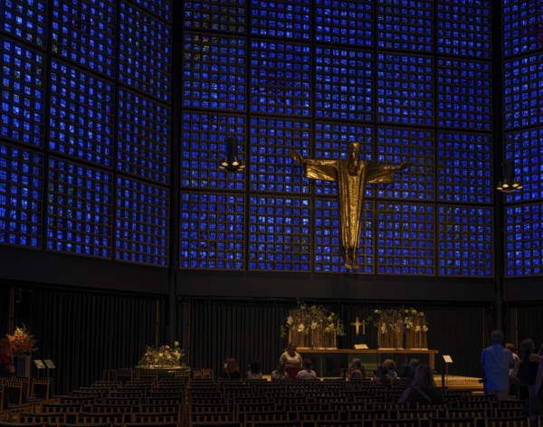 Altar in the new Kaiser Wilhelm Memorial Church, Berlin, Germany, Europe