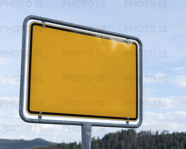 Template, board, empty place name sign