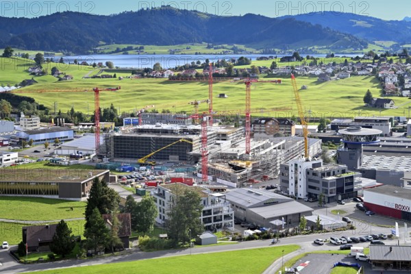 Major construction site Kobiboden, Einsiedeln, Switzerland, Europe