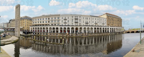 Alster Arcades Jungfernstieg Panorama Hamburg