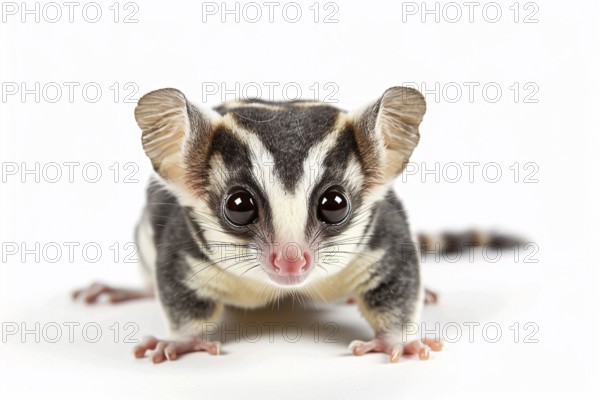 Cute sugar glider on white background. KI generiert, generiert, AI generated